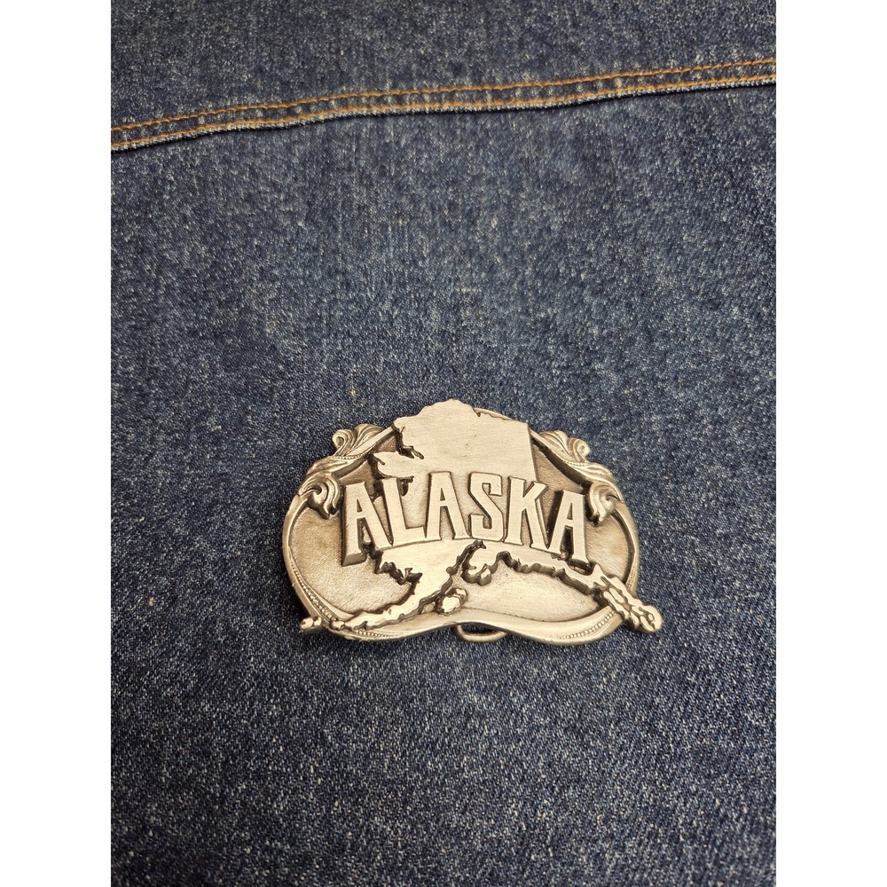 1984 Siskiyou Alaska State Belt Buckle Vintage